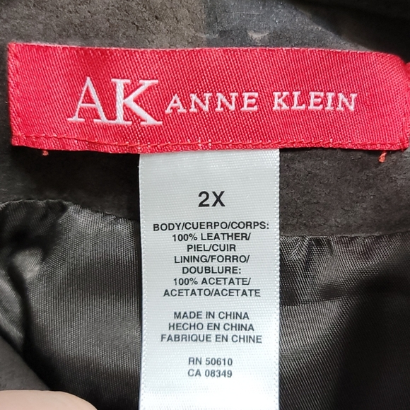 Anne Klein Suede Coat Sz 2XL - Picture 5 of 11